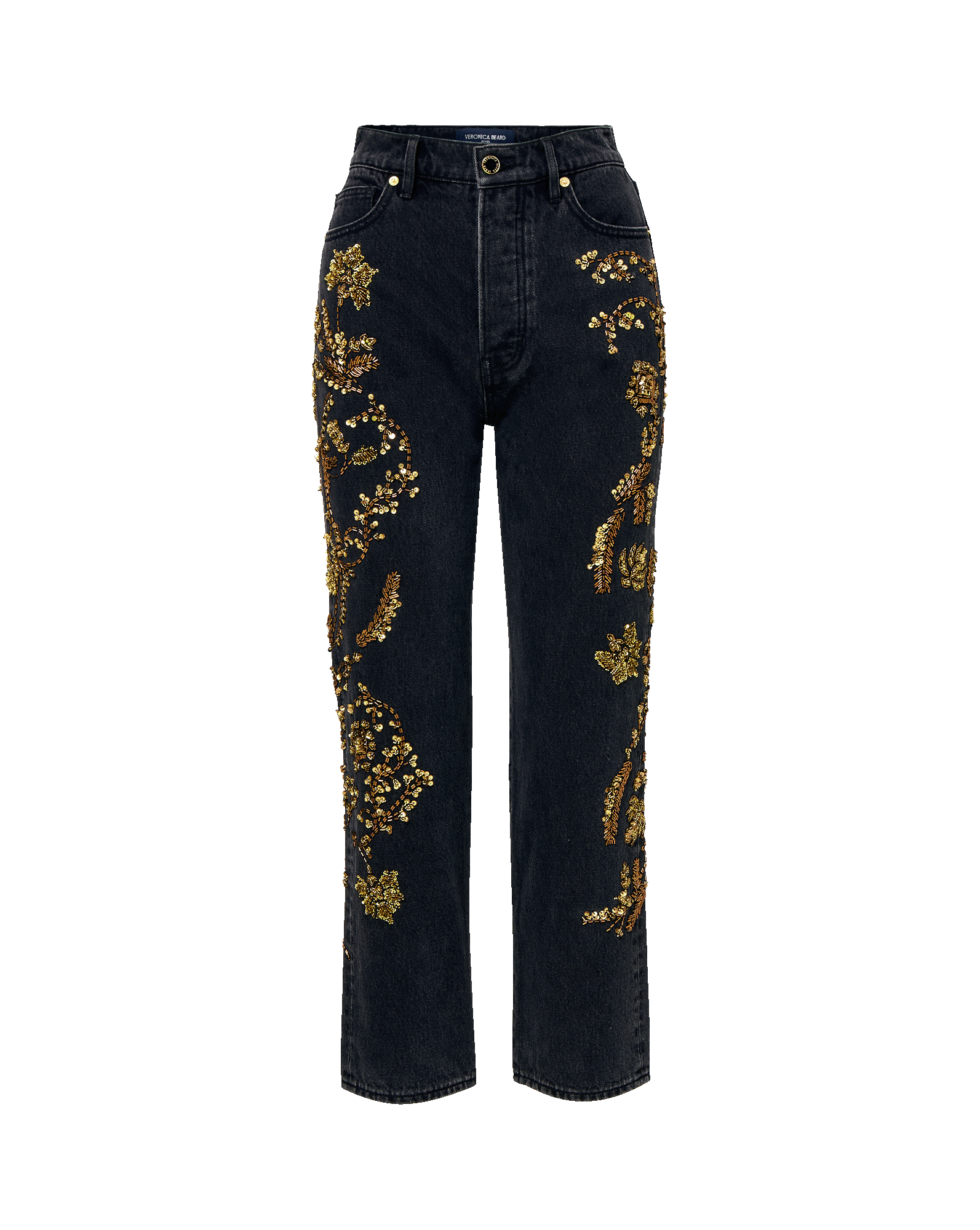 Daniela Embellished Straight-Leg Jean